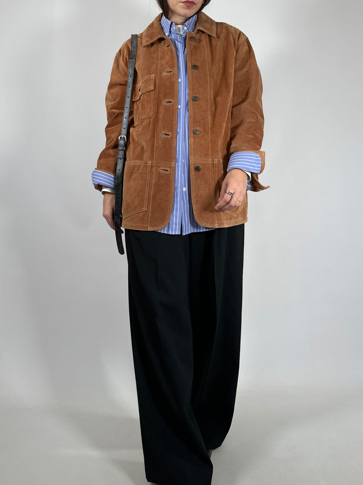 Cognac Suede Workwear Jacket