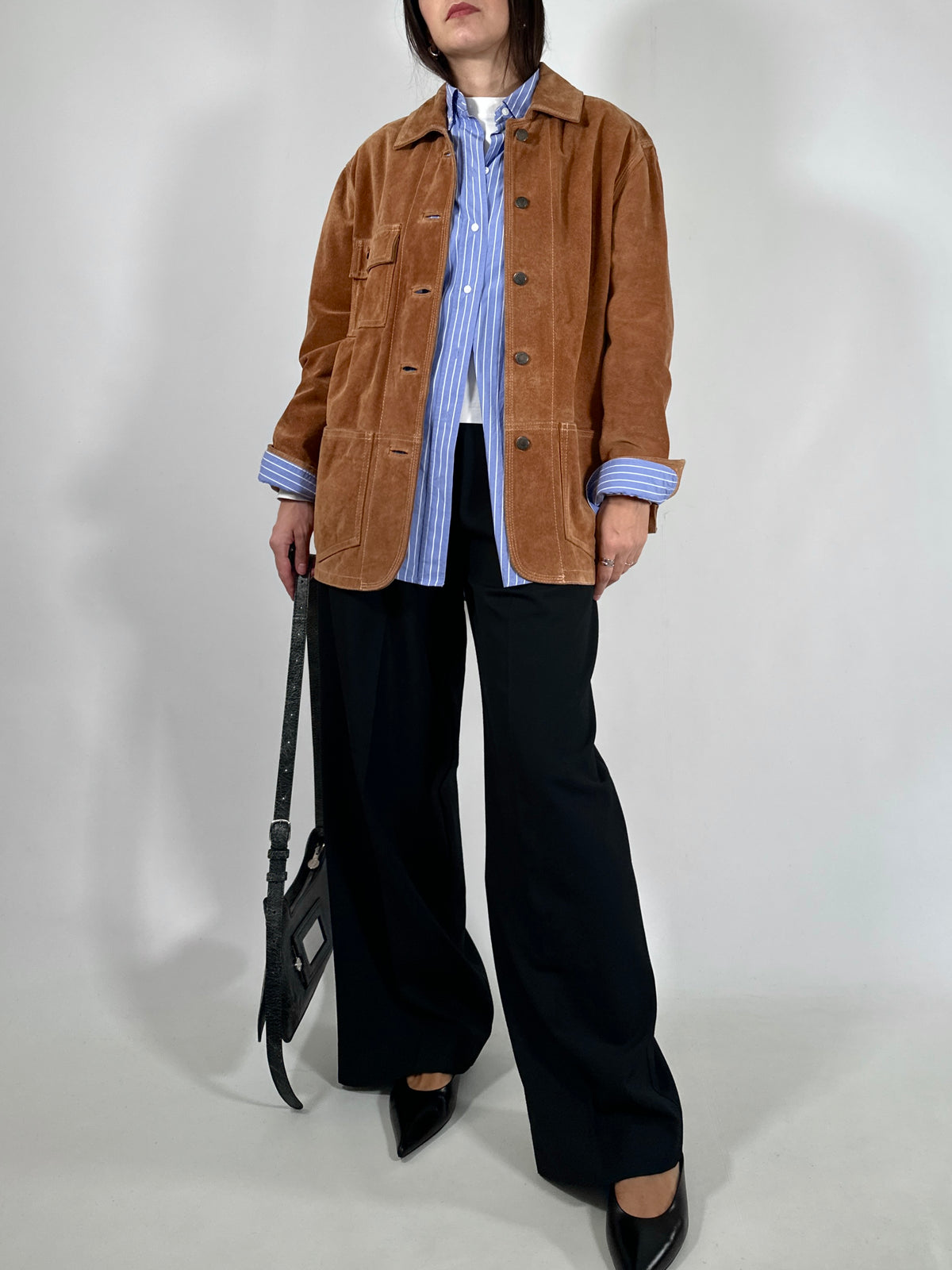 Cognac Suede Workwear Jacket