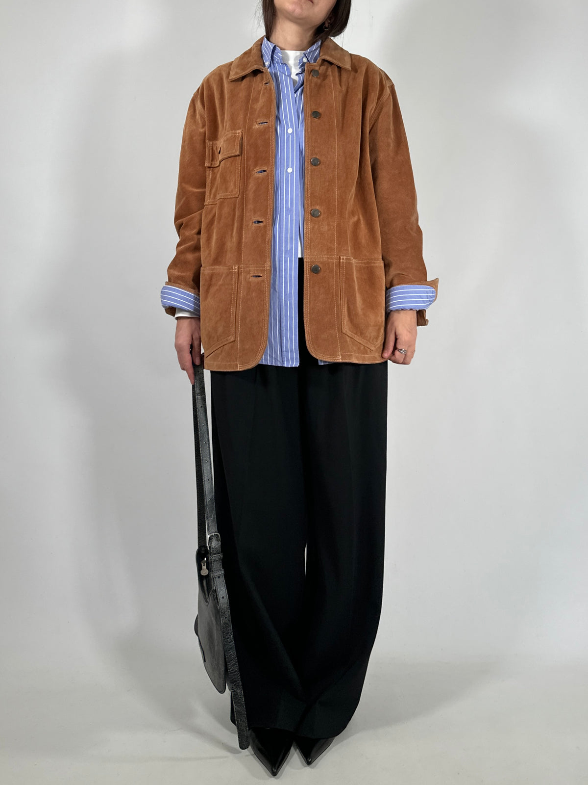 Cognac Suede Workwear Jacket
