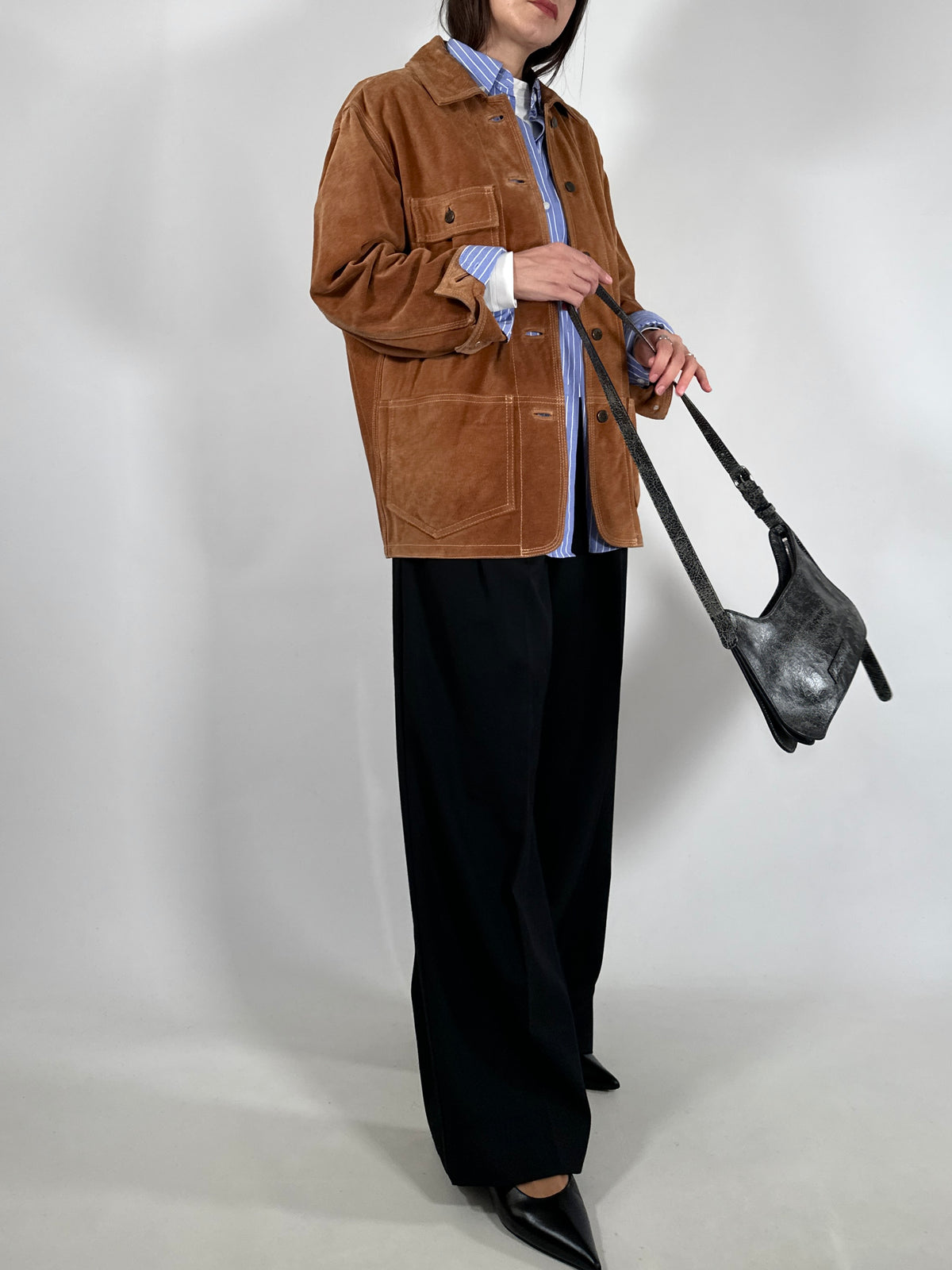 Cognac Suede Workwear Jacket
