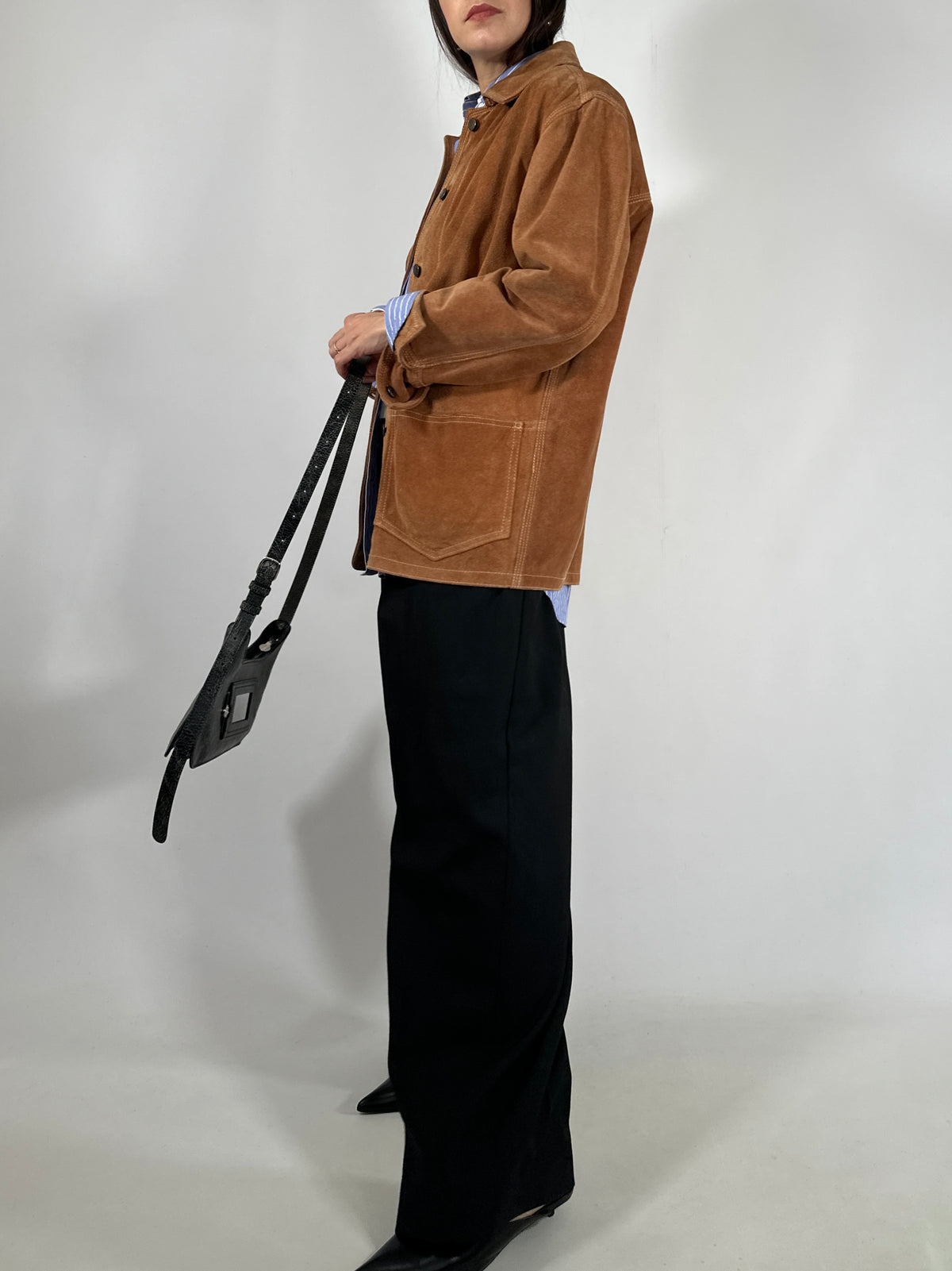 Cognac Suede Workwear Jacket