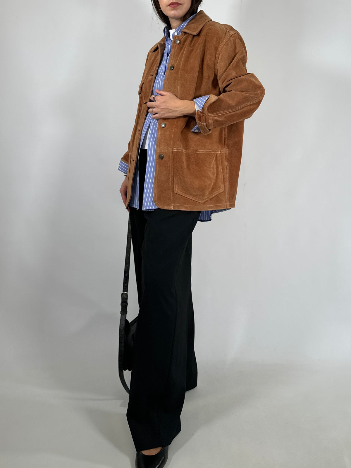 Cognac Suede Workwear Jacket