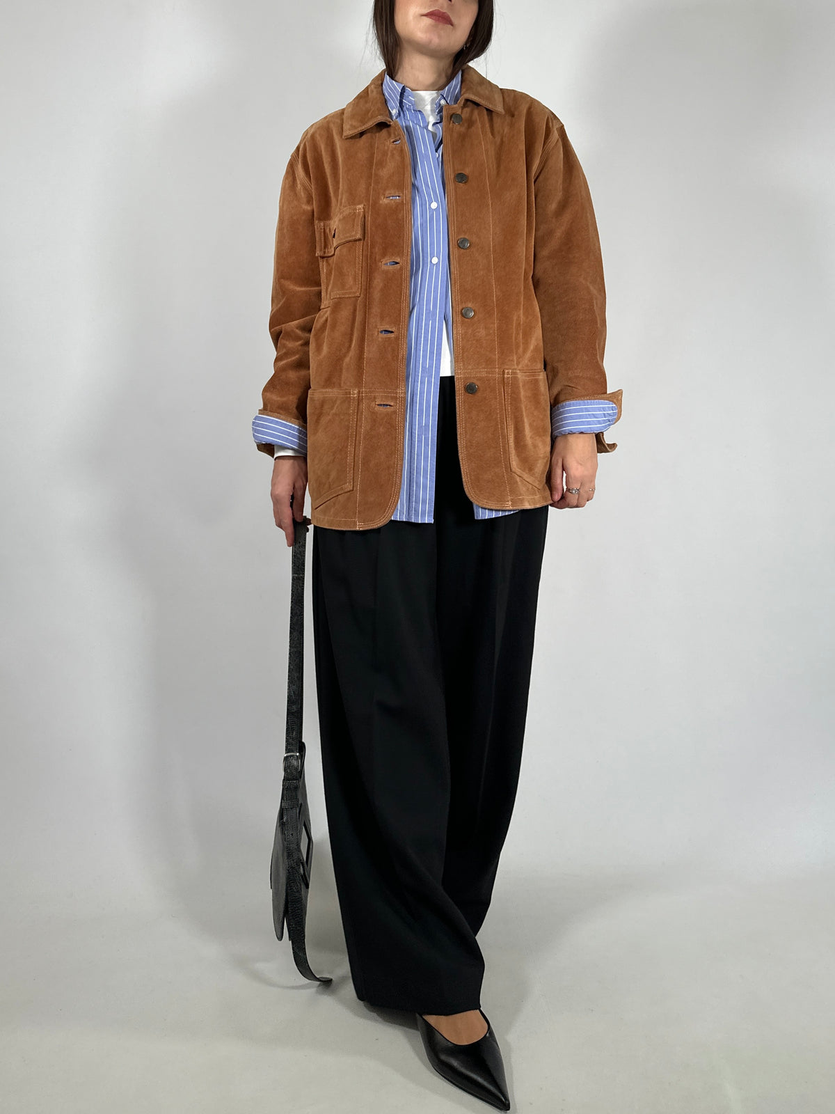 Cognac Suede Workwear Jacket