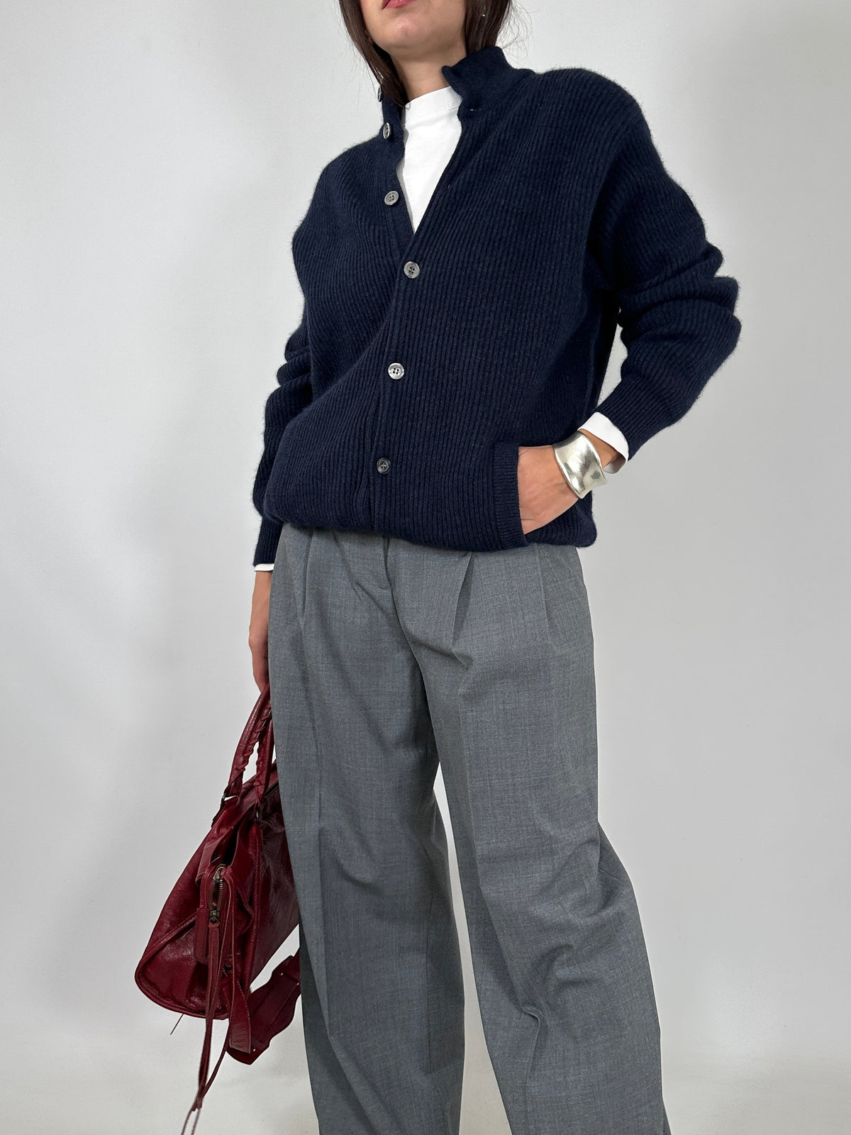 Merino and Angora Knit Bomber