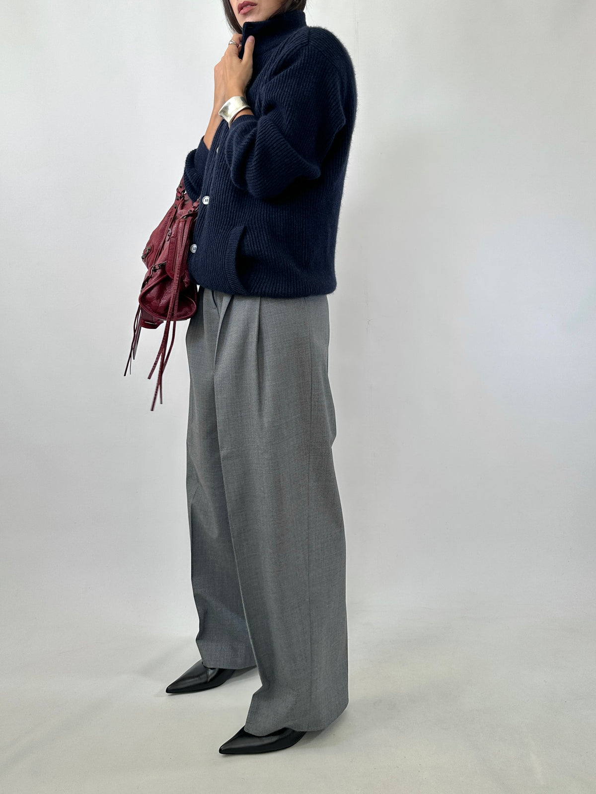 Merino and Angora Knit Bomber