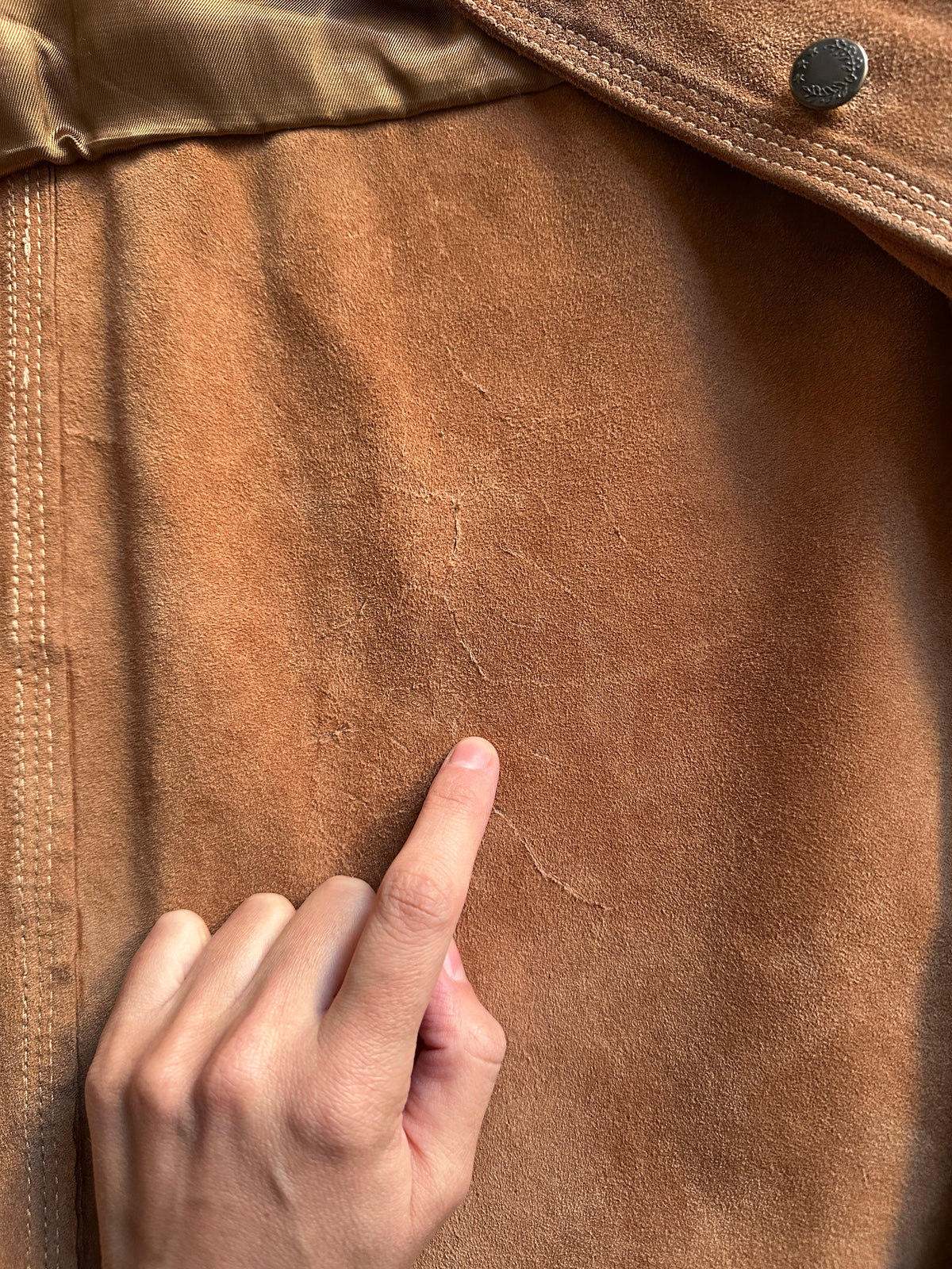 Cognac Suede Workwear Jacket