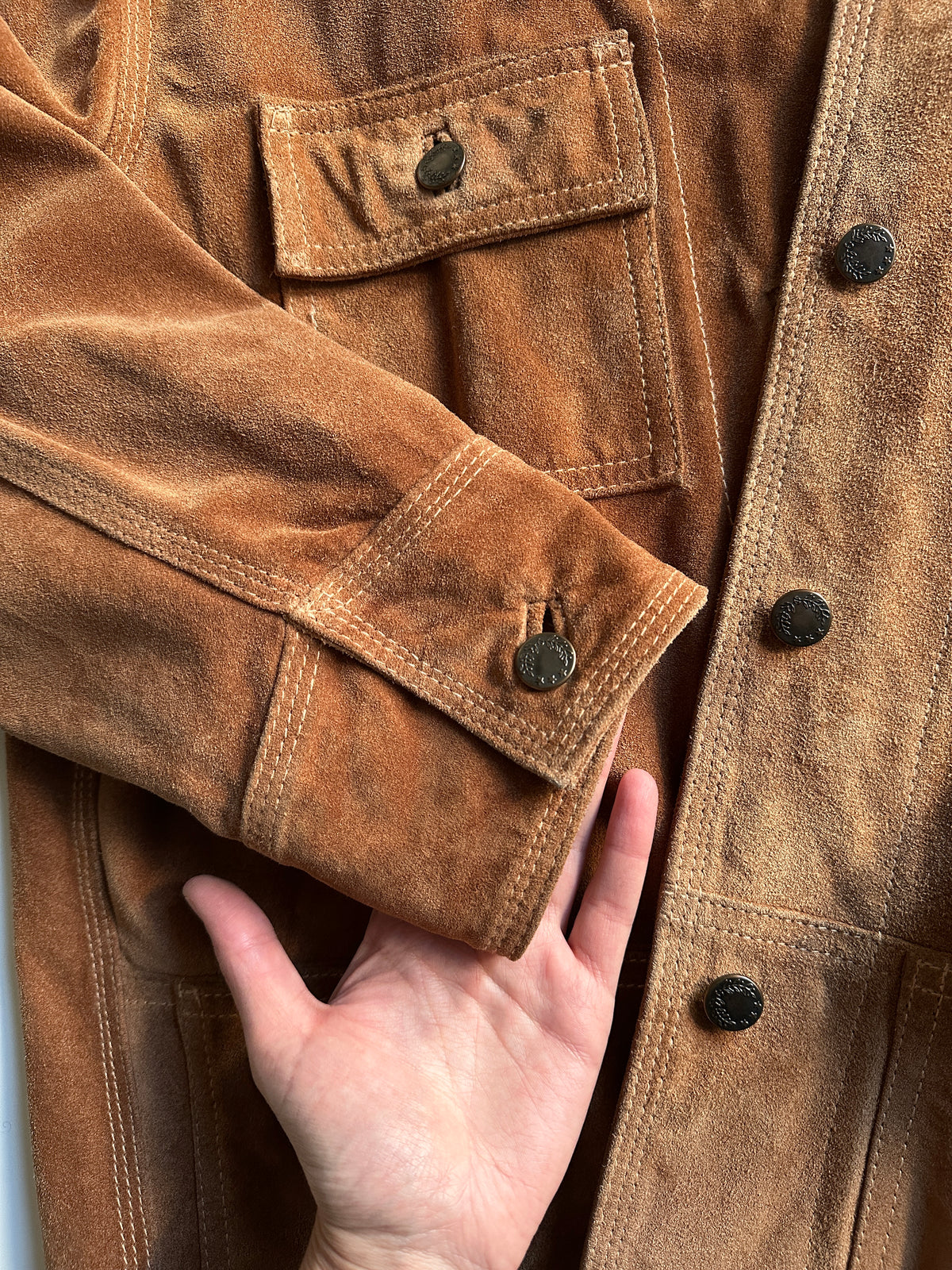 Cognac Suede Workwear Jacket