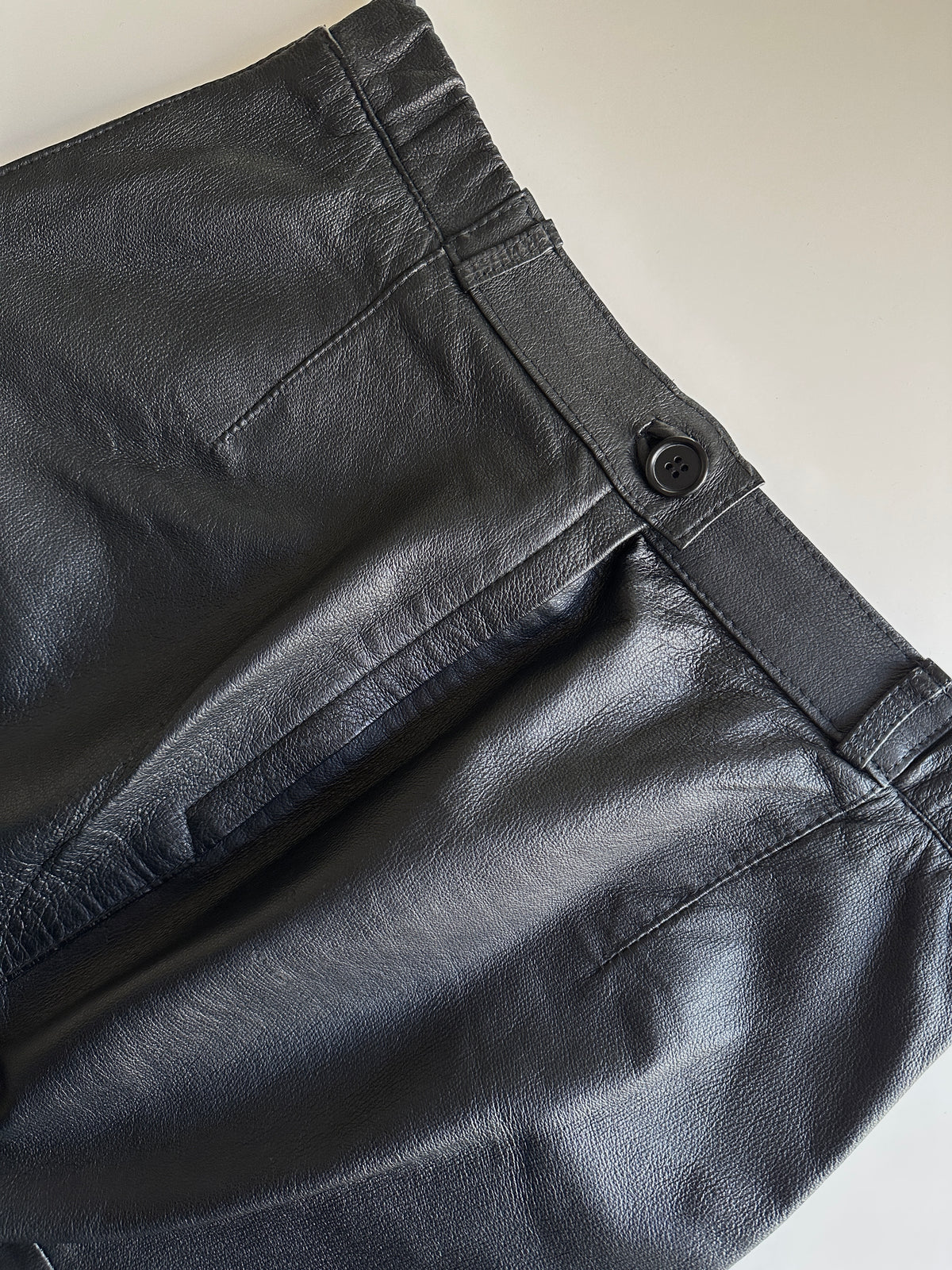 Vintage Leather Pencil Skirt