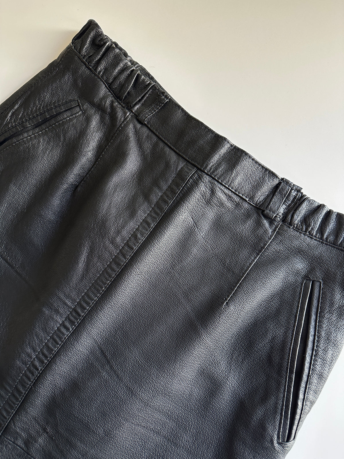 Vintage Leather Pencil Skirt