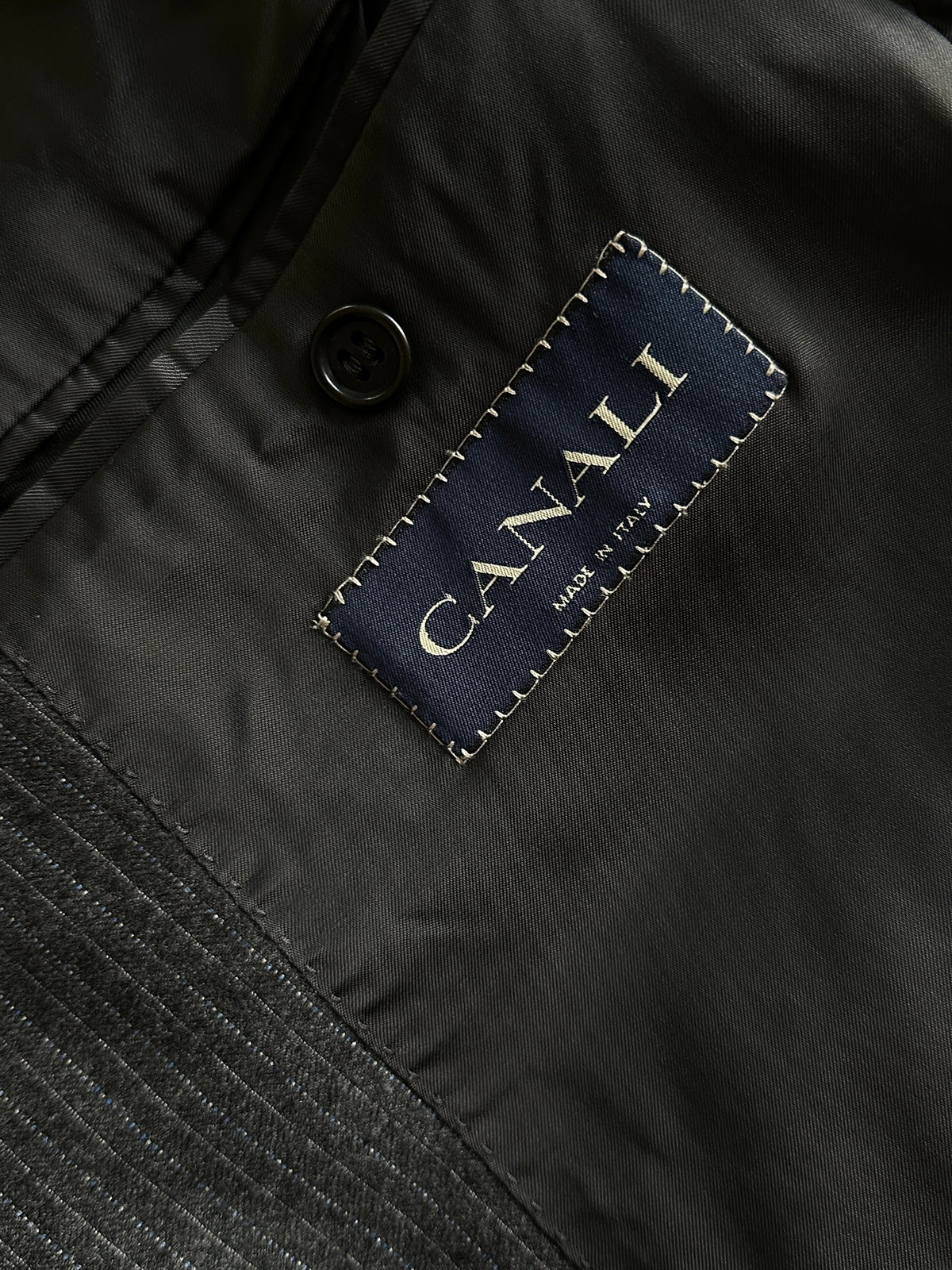 Canali Tailored Pinstripe Wool Blazer