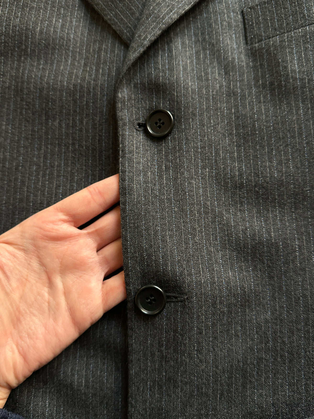 Canali Tailored Pinstripe Wool Blazer