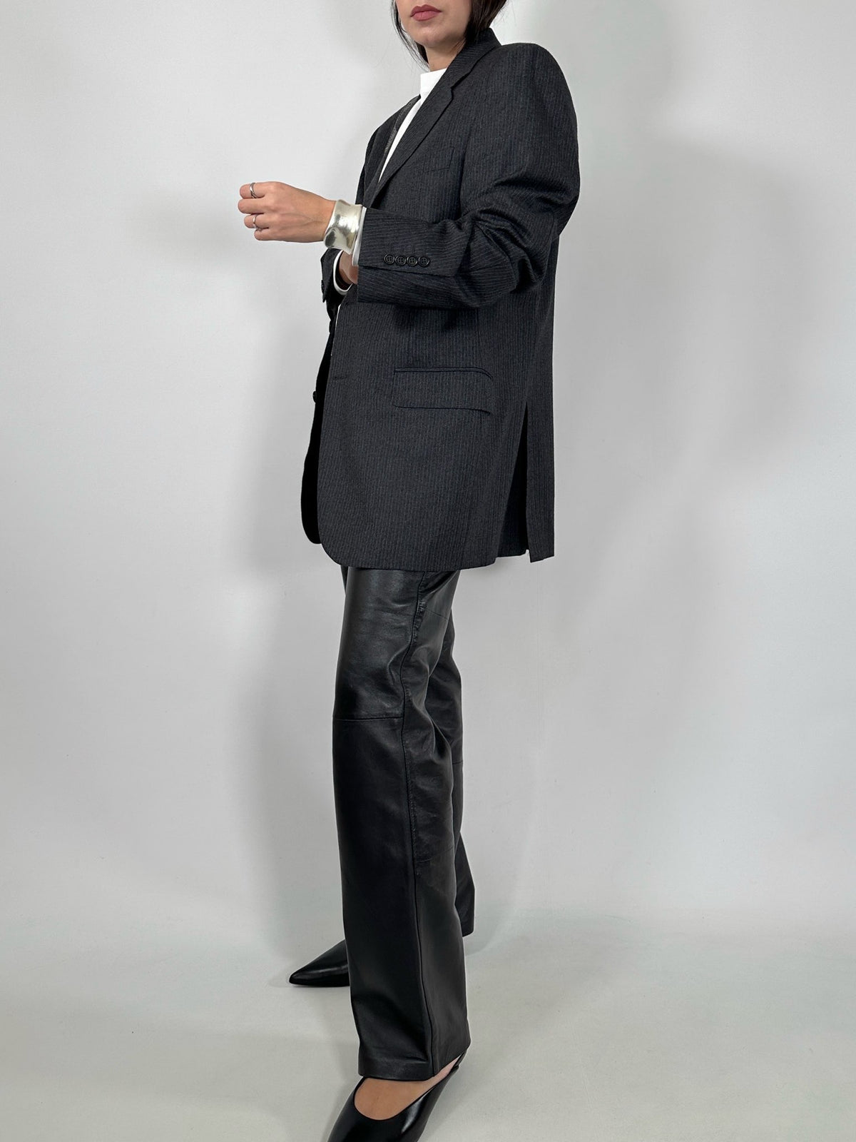 Canali Tailored Pinstripe Wool Blazer