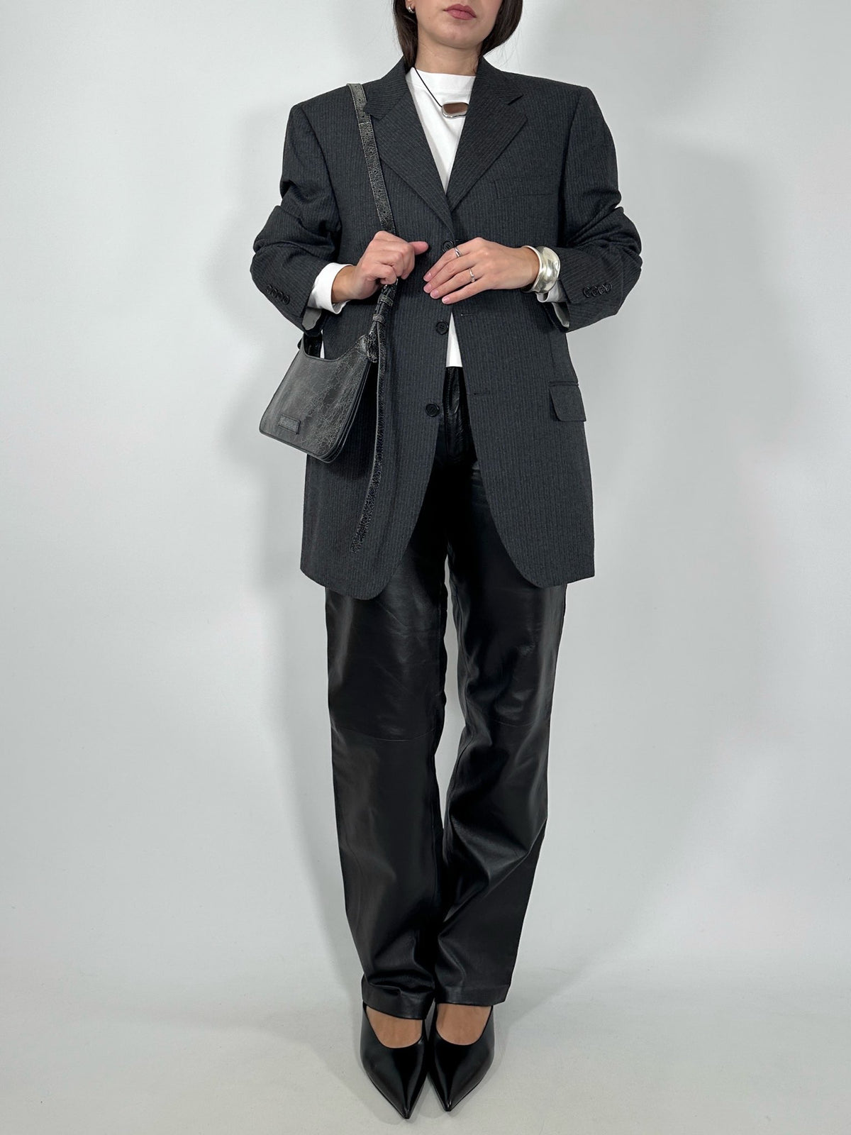 Canali Tailored Pinstripe Wool Blazer
