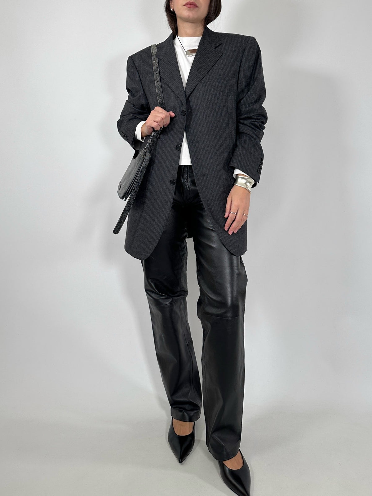 Canali Tailored Pinstripe Wool Blazer
