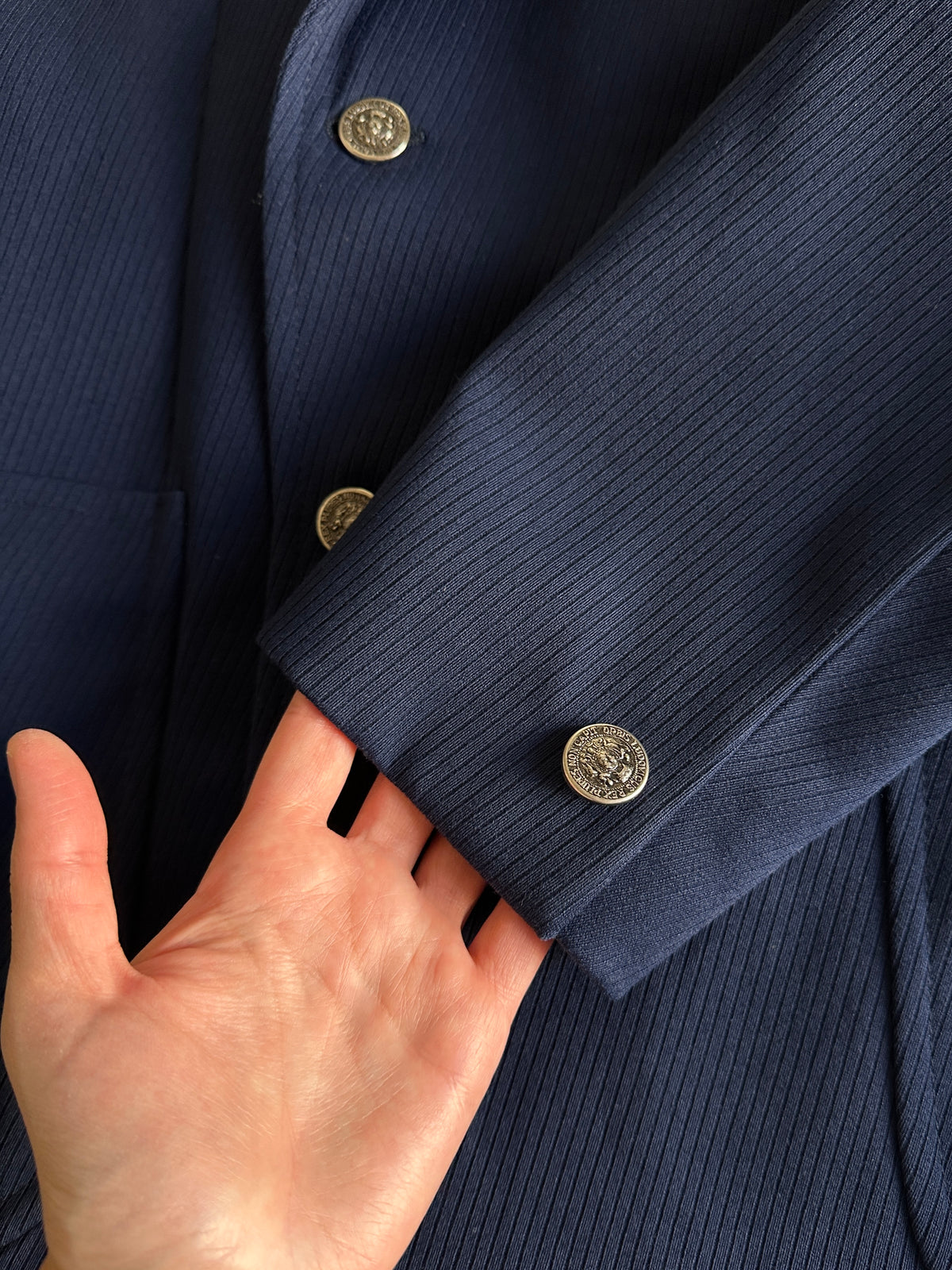 Vintage Navy Double-Breasted Blazer