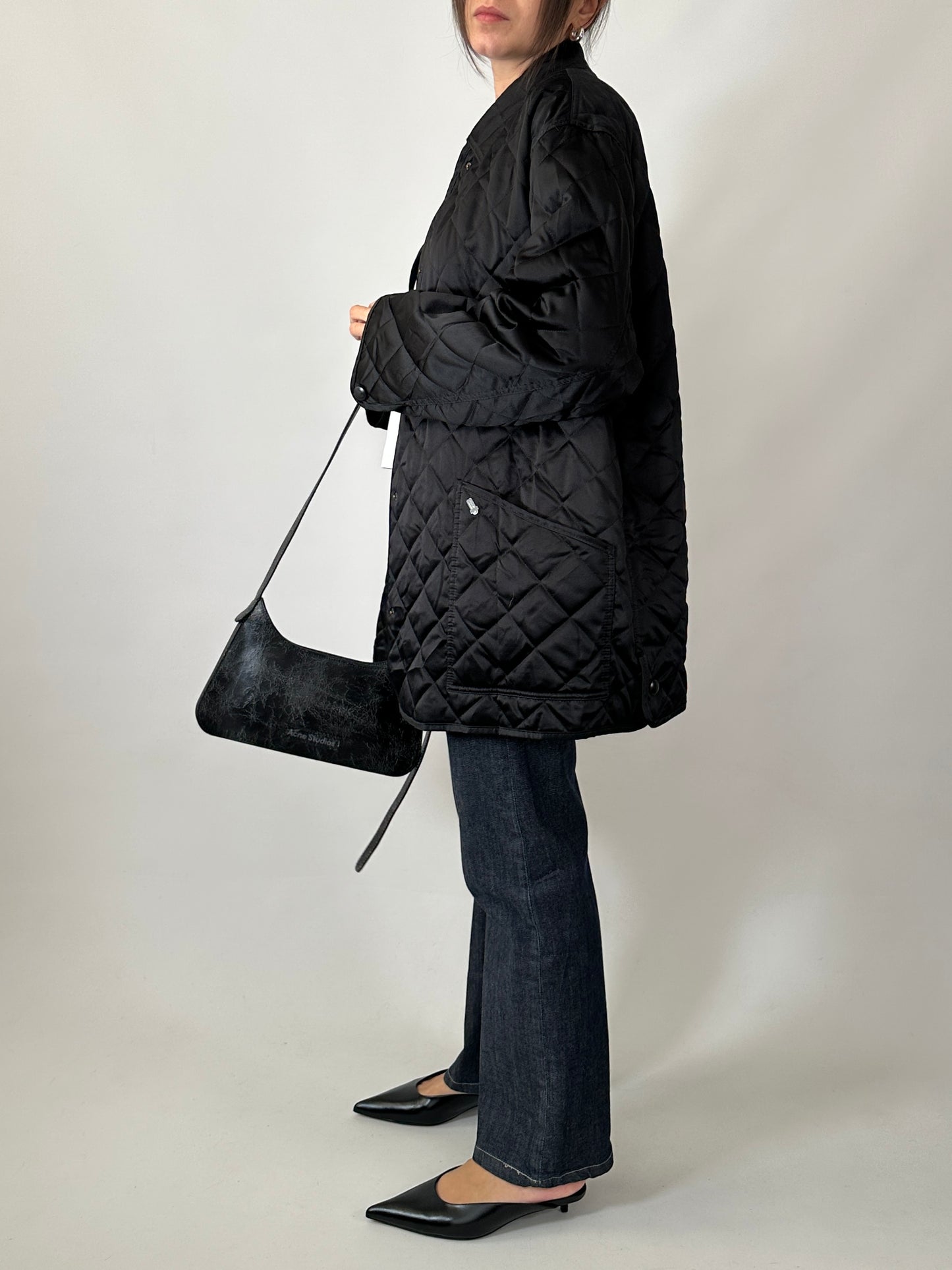 Quilted satin vintage jacket