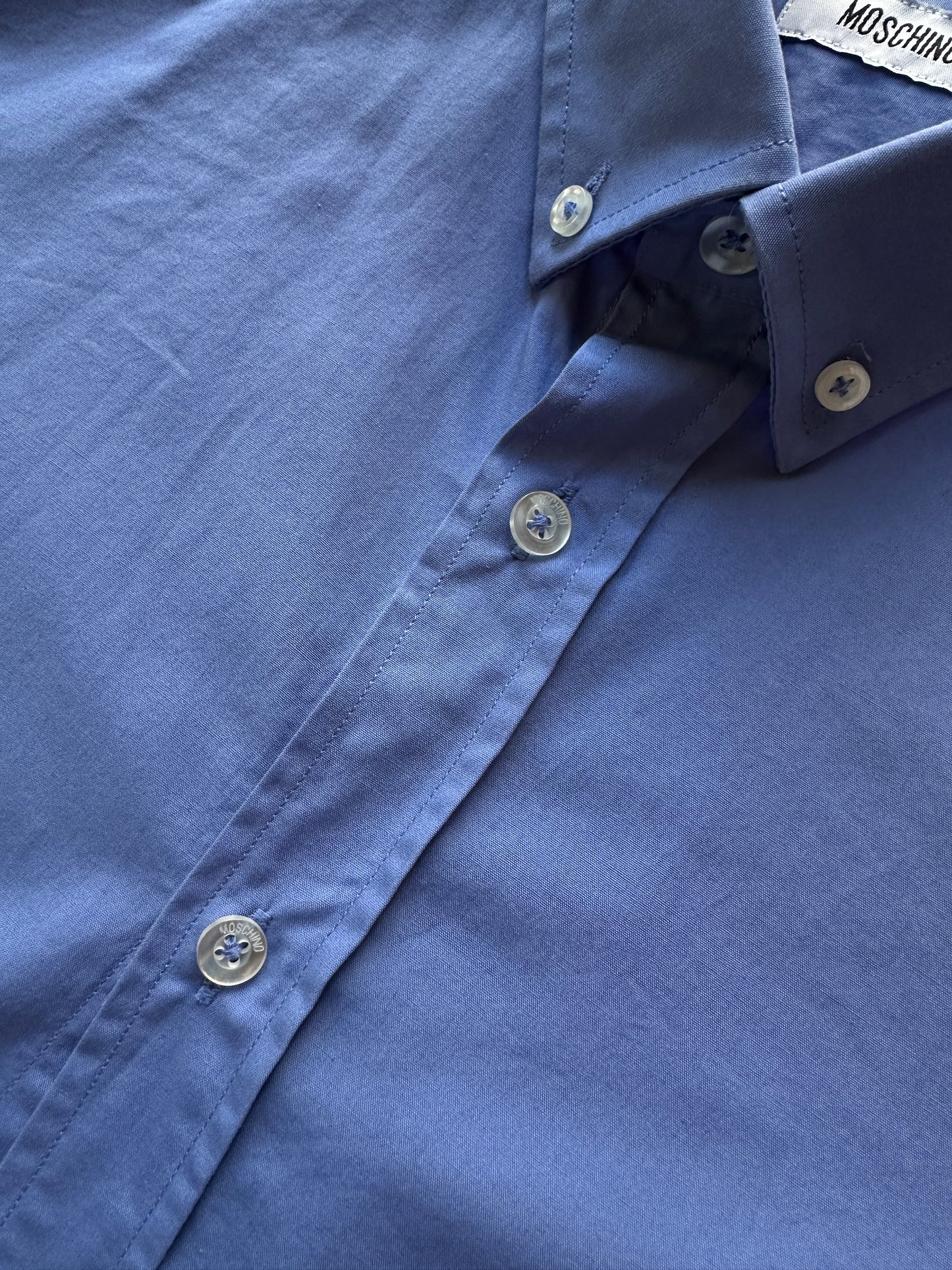 Moschino heart-embroidered cotton shirt