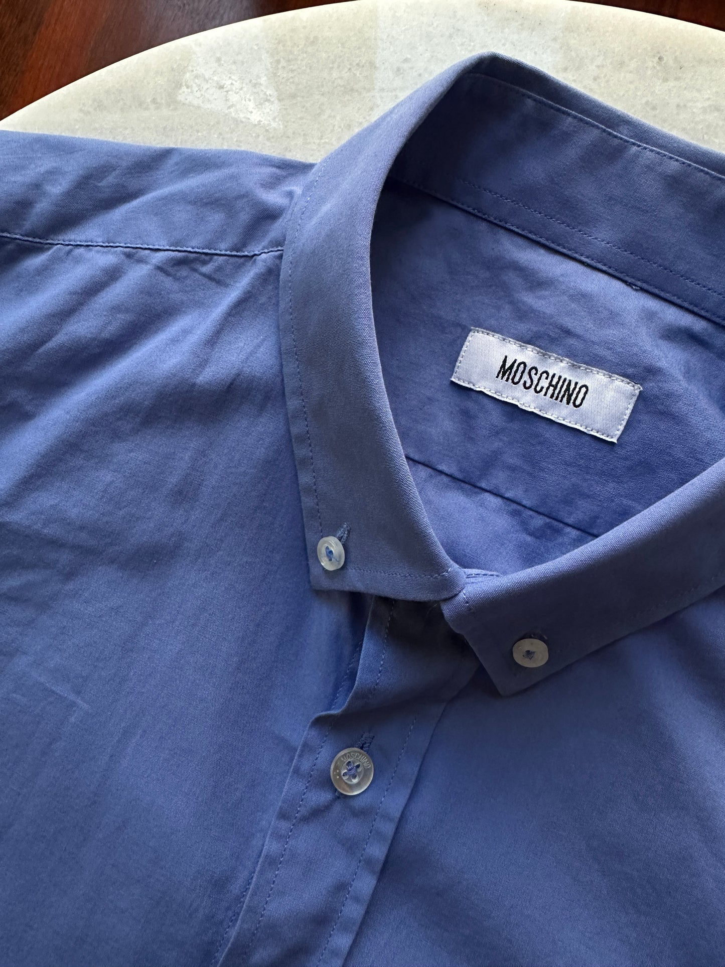 Moschino heart-embroidered cotton shirt